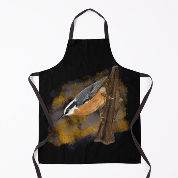 Item preview, Creeping Boldly Red-Breasted Nuthatch Bird Painting designed and sold by SClarkArtVT.