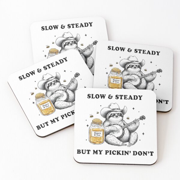 Item preview, Slow & Steady But My Pickin’ Don’t – Funny Sloth Banjo Design designed and sold by Senkov.