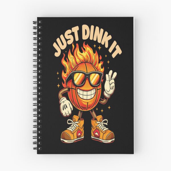 Item preview, Fiery Basketball Cartoon with Sunglasses – Just Dink It Sports Meme Design for Athletes & Fans designed and sold by Bright Nest Studio.