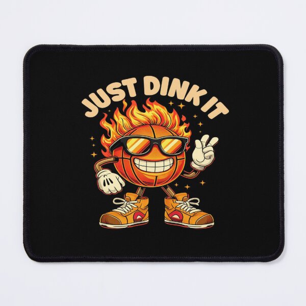 Item preview, Fiery Basketball Cartoon with Sunglasses – Just Dink It Sports Meme Design for Athletes & Fans designed and sold by Bright Nest Studio.