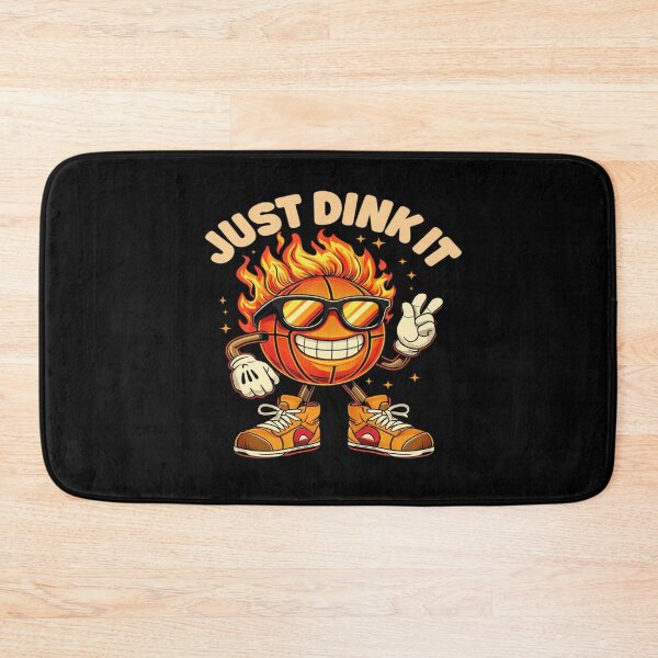 Item preview, Fiery Basketball Cartoon with Sunglasses – Just Dink It Sports Meme Design for Athletes & Fans designed and sold by Bright Nest Studio.