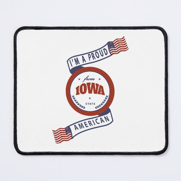 Item preview, Proud American Iowa State Badge designed and sold by capricedefille.