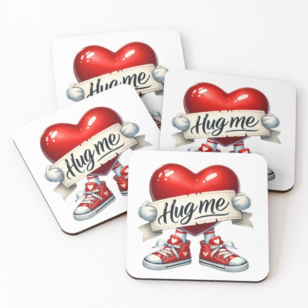 Item preview, Walking Love Heart Hug Me - Retro Valentine Sweetheart designed and sold by FuzionRaptor.