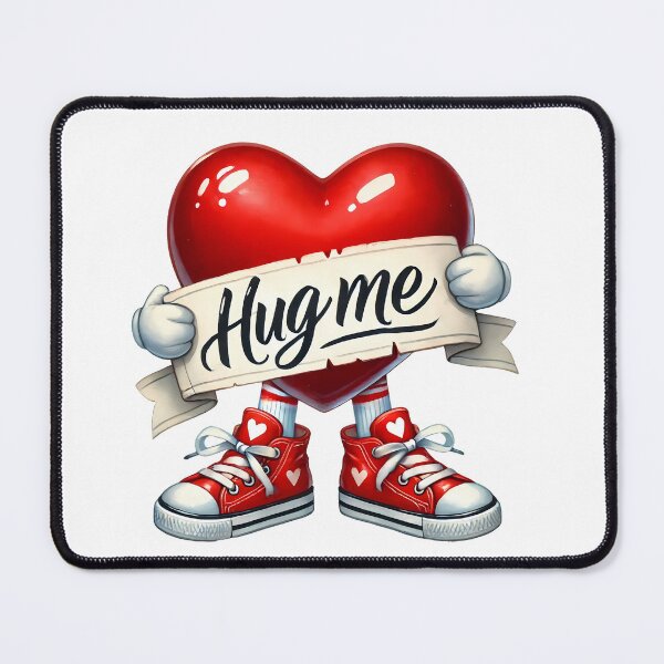 Item preview, Walking Love Heart Hug Me - Retro Valentine Sweetheart designed and sold by FuzionRaptor.