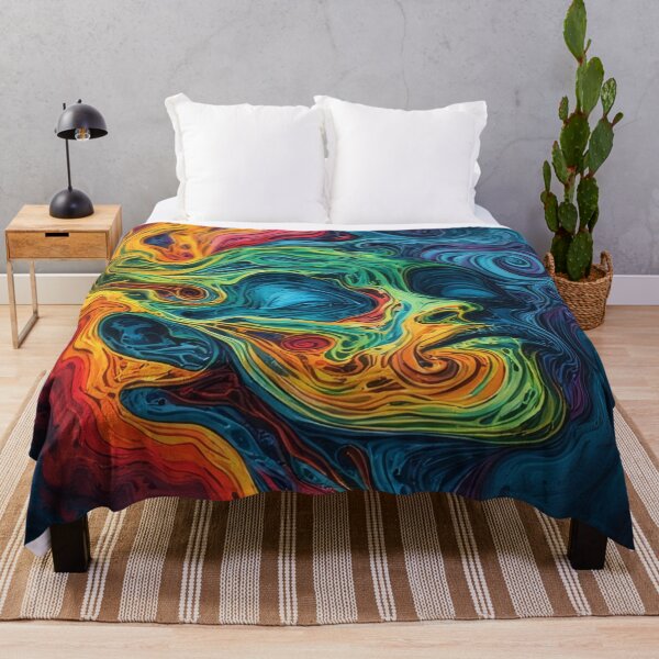 Item preview, Abstract color flow facial illusion designed and sold by Mianku | Für das Leben.