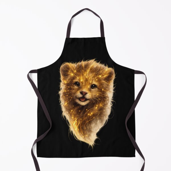 Item preview, Cute Lion Cub – Gold & Black Abstract Network designed and sold by NB-Artmagic.
