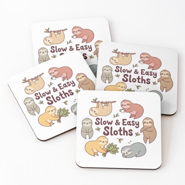 Item preview, Slow & Easy Sloths – Cute Sloth Illustration, Cozy Aesthetic Art designed and sold by Senkov.