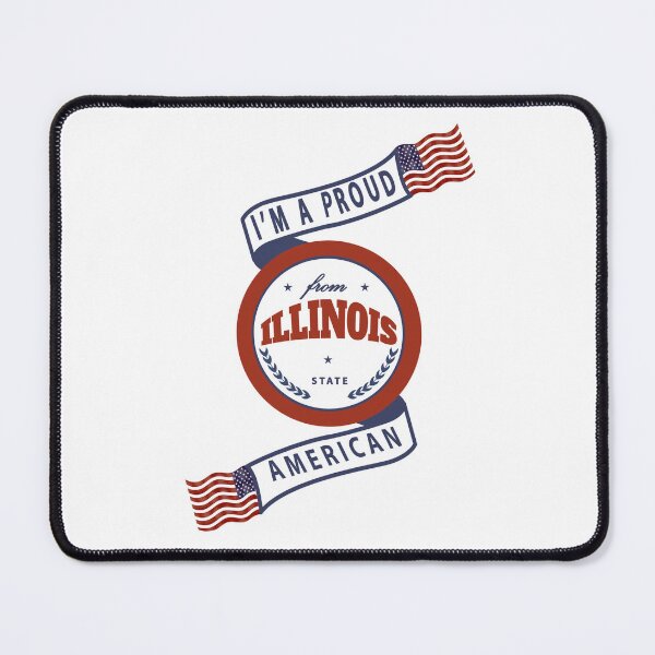 Item preview, Proud American Illinois State Badge designed and sold by capricedefille.