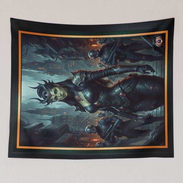 Item preview, Dark Fantasy Warrior Queen Portrait Of Vyrana Velthra Striking AI Concept Art by Xzendor7 designed and sold by Xzendor7 Digital Art Creations.