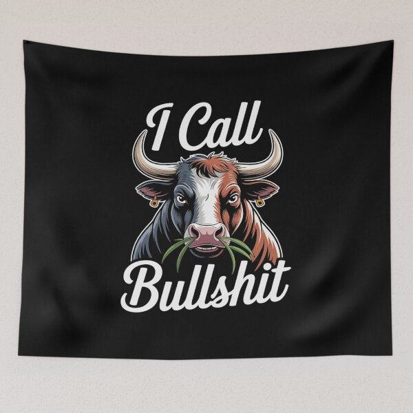 Item preview, I Call Bullshit-Cow Animal Sarcastic Quotes  designed and sold by CombatTask.