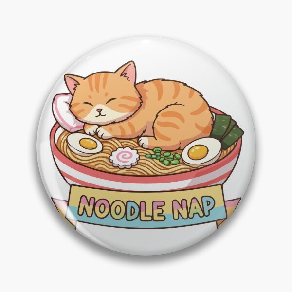 Item preview, Noodle Nap – Cute Cat in a Ramen Bowl designed and sold by Petzzz.