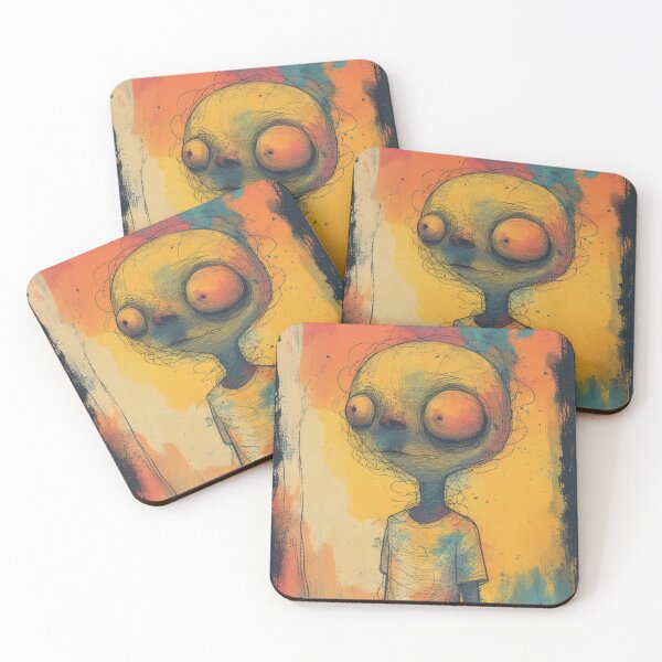 Item preview, Distorted portrait of a being in colors designed and sold by Mianku | Für das Leben.