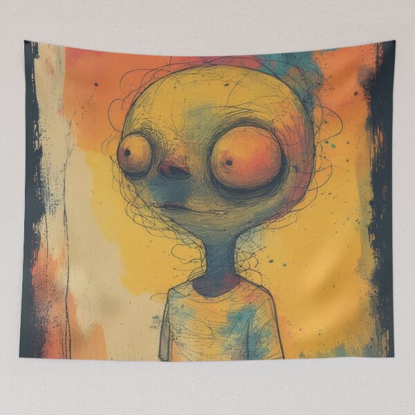 Item preview, Distorted portrait of a being in colors designed and sold by Mianku | Für das Leben.