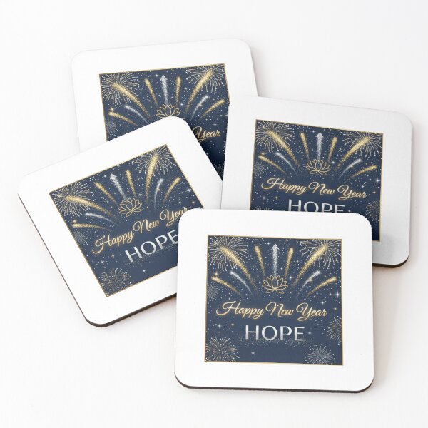 Item preview, Happy New Year Hope Gold Fireworks Art designed and sold by TaufiDaArtworks.