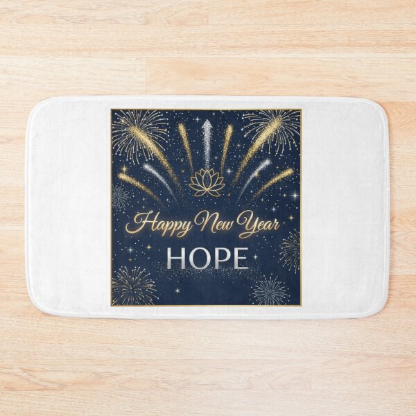 Item preview, Happy New Year Hope Gold Fireworks Art designed and sold by TaufiDaArtworks.