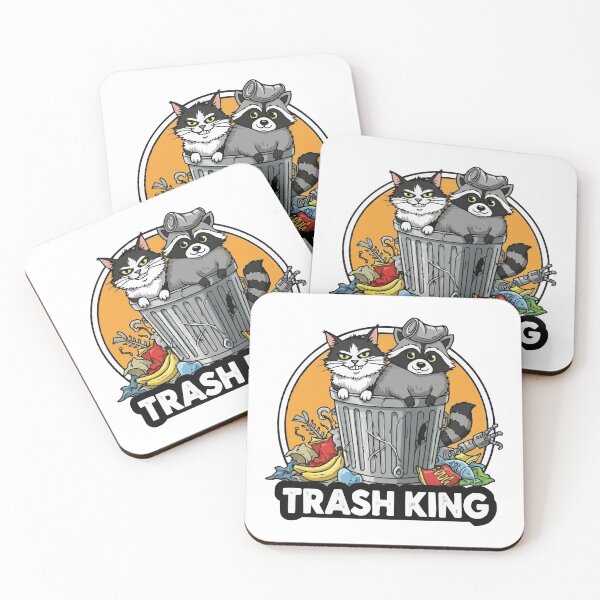 Item preview, Trash King – Raccoon and Cat Friendship designed and sold by Petzzz.