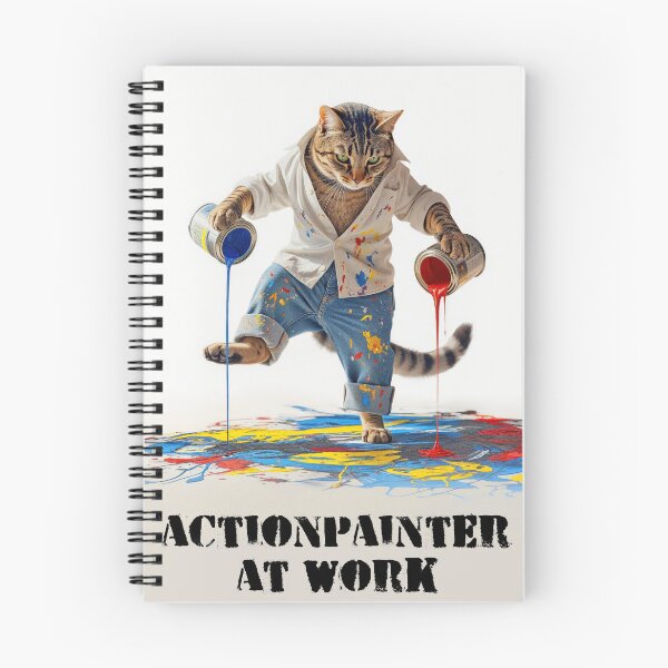 Item preview, Kater Actionpainter at work designed and sold by the art of cats and pets.