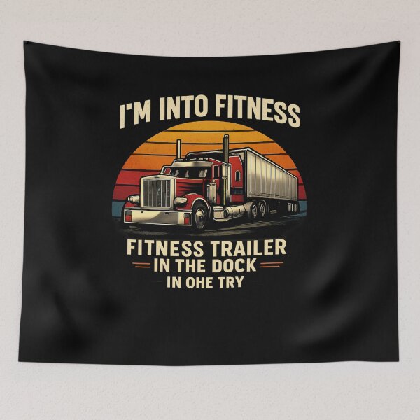 Item preview, I’m Into Fitness Trucking T-Shirt | Funny Trucker Docking Humor Tee | Retro Semi Truck CDL Driver Shirt designed and sold by DailyDrivesct.