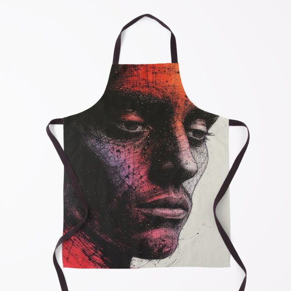 Item preview, Fragmented portrait in shades of red and black designed and sold by Mianku | Für das Leben.
