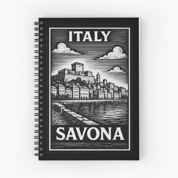 Item preview, Savona Italy Linocut Style  designed and sold by Thistle-TShop.