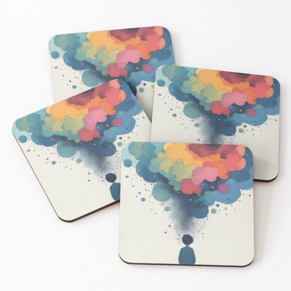 Item preview, The dreamer and his explosion of color thoughts designed and sold by Mianku | Für das Leben.