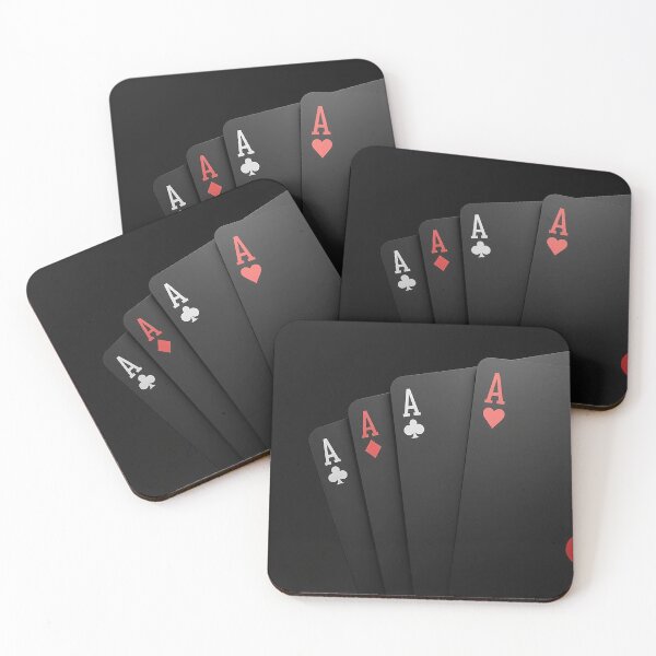 Item preview, Minimal Black Aces Playing Cards 3D Casino Art | Matte Black Poker Design designed and sold by Impact-Art.