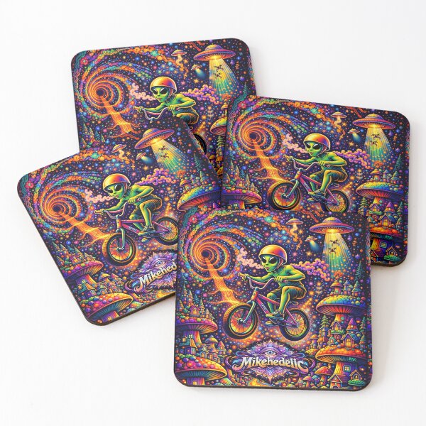 Item preview, Mushroom Kindgdom Alien BMX Jump Rider 01 - Mikehedelic Art designed and sold by Mikehedelic.