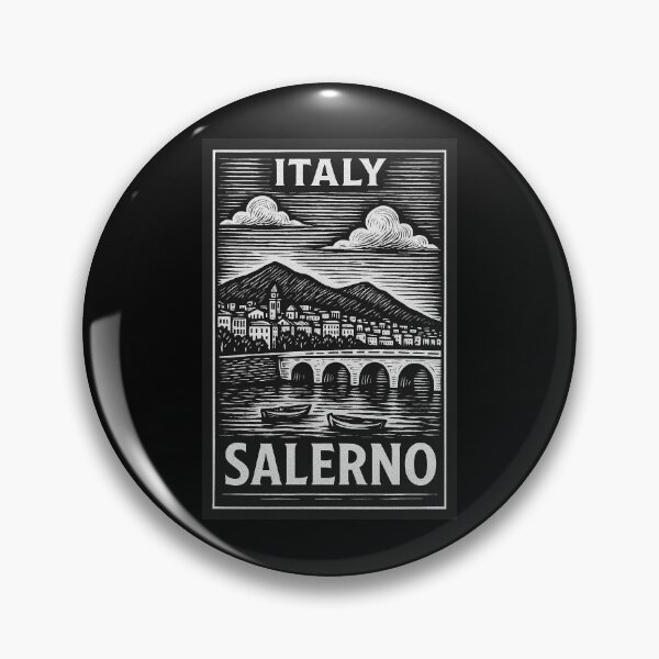 Item preview, Salerno Italy Linocut Style  designed and sold by Thistle-TShop.