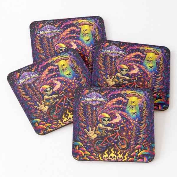 Item preview, Alien BMX Jump Rider 01 - Mikehedelic Art designed and sold by Mikehedelic.