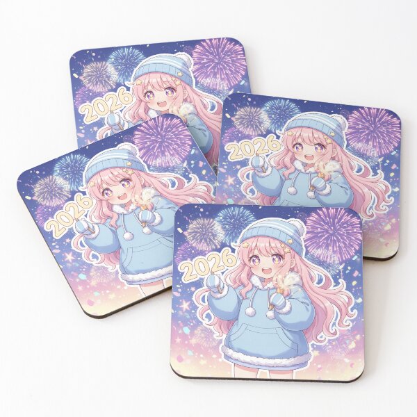 Item preview, Cute Anime Girl Happy New Year 2026 designed and sold by TaufiDaArtworks.