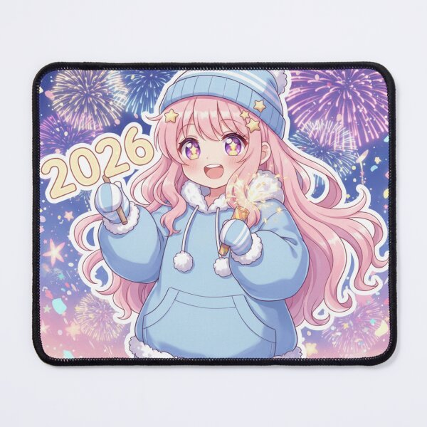 Item preview, Cute Anime Girl Happy New Year 2026 designed and sold by TaufiDaArtworks.