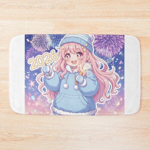 Item preview, Cute Anime Girl Happy New Year 2026 designed and sold by TaufiDaArtworks.