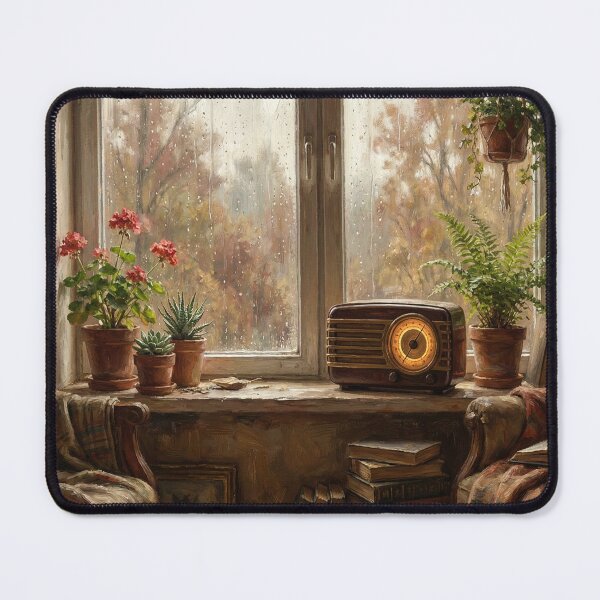 Item preview, Cozy Rainy Morning Corner designed and sold by Tamer ⭐⭐⭐⭐⭐.