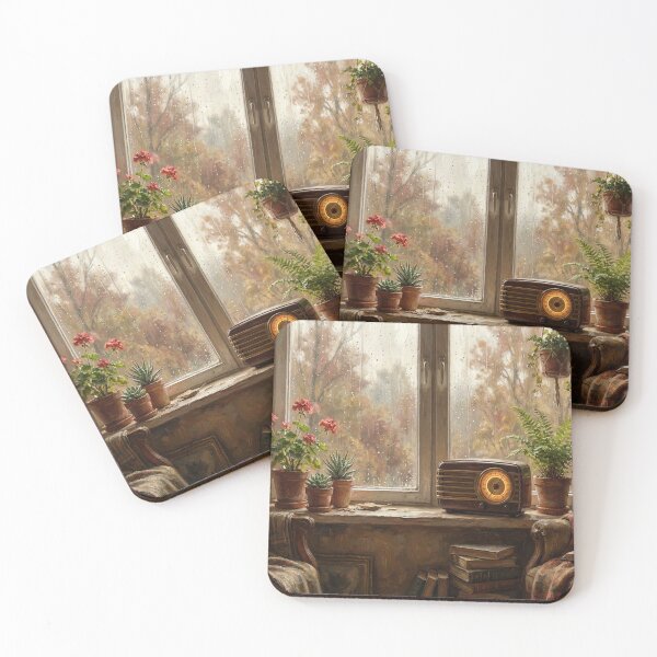 Item preview, Cozy Rainy Morning Corner designed and sold by Tamer ⭐⭐⭐⭐⭐.