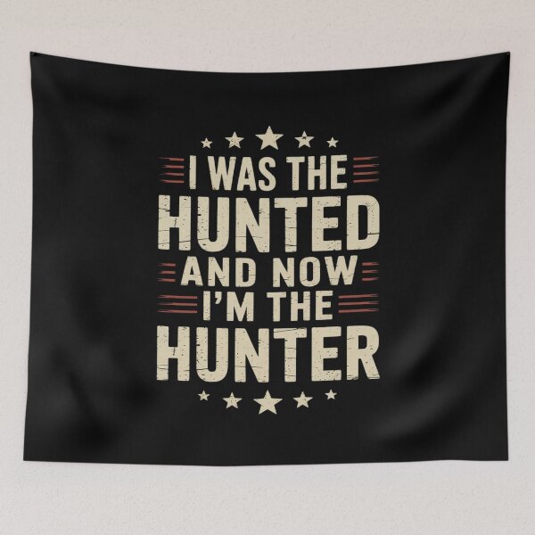 Item preview, I Was The Hunted And Now I'm The Hunter Minimalist Fan  designed and sold by CombatTask.