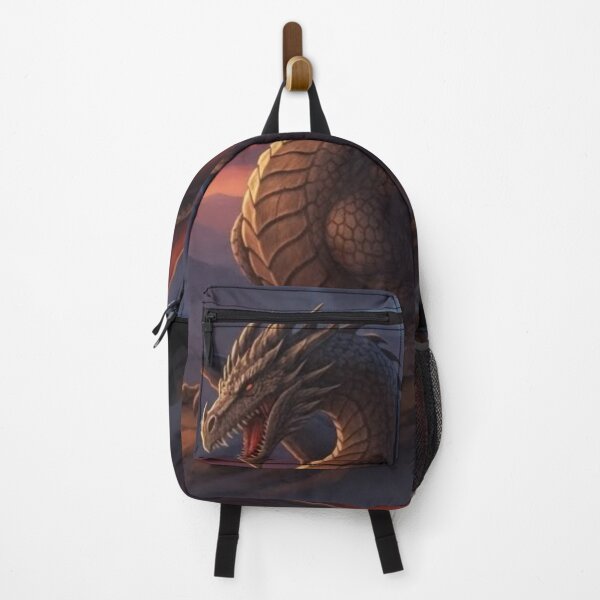 Item preview, Majestic Mountain Dragon - Epic Fantasy Sunset Landscape designed and sold by Creatuer Handling Protocols.