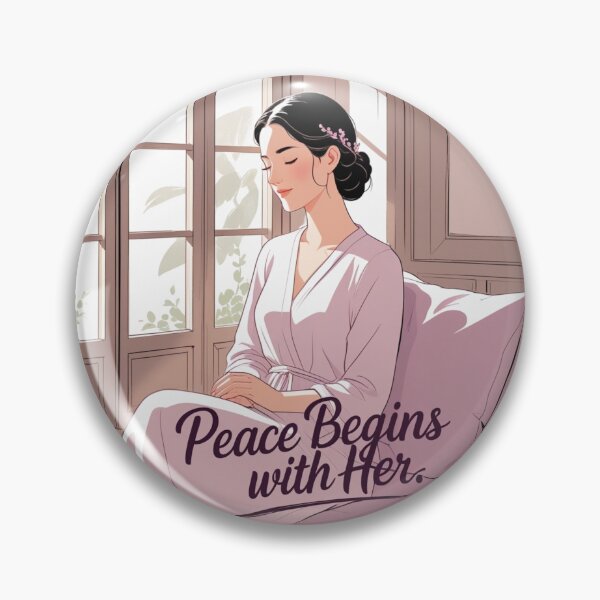 Item preview, Peace Begins With Her designed and sold by SloganSauce.