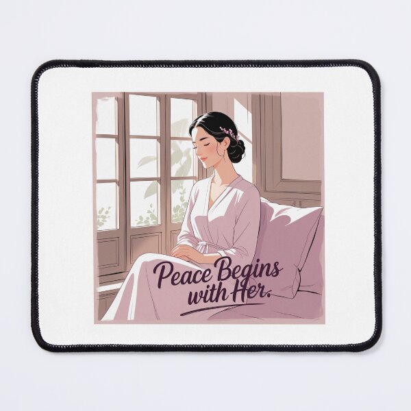 Item preview, Peace Begins With Her designed and sold by SloganSauce.