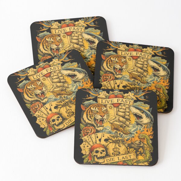 Item preview, Live Fast Die Last – Vintage Tattoo Flash Art designed and sold by LevelUpLab.