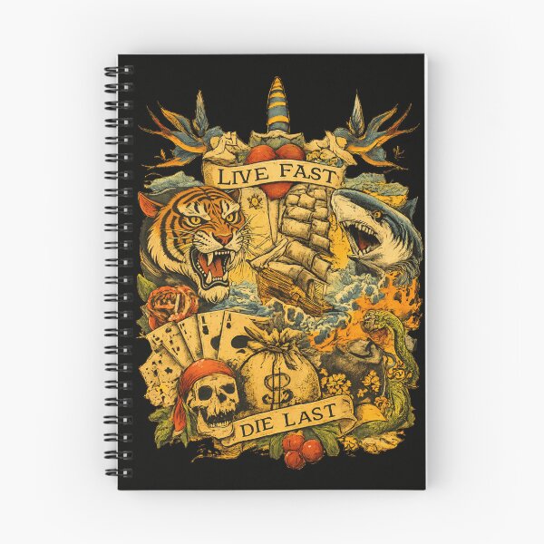 Item preview, Live Fast Die Last – Vintage Tattoo Flash Art designed and sold by LevelUpLab.
