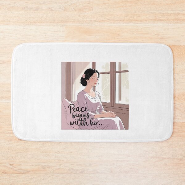 Item preview, Peace Begins With Her feminine peace designed and sold by SloganSauce.