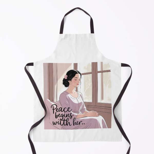 Item preview, Peace Begins With Her feminine peace designed and sold by SloganSauce.