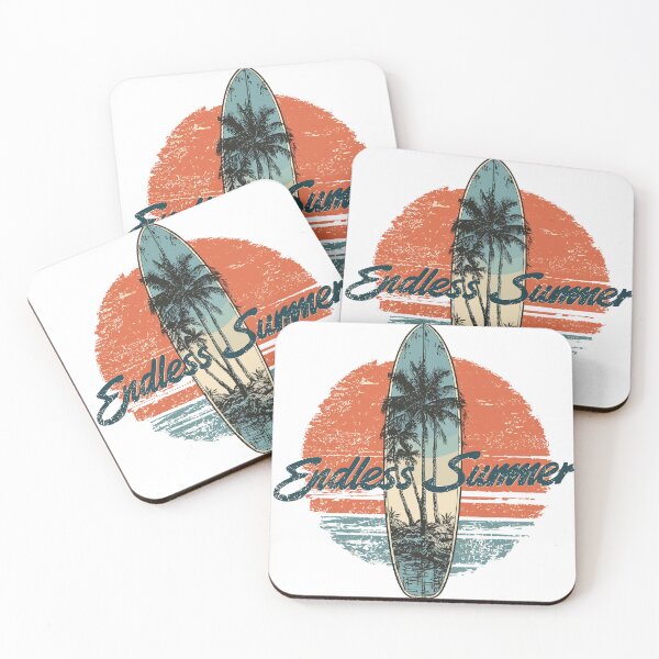Item preview, Endless Summer Surfboard T-shirt & Beach Accessories - Vintage Tropical Vibes designed and sold by DConcept.