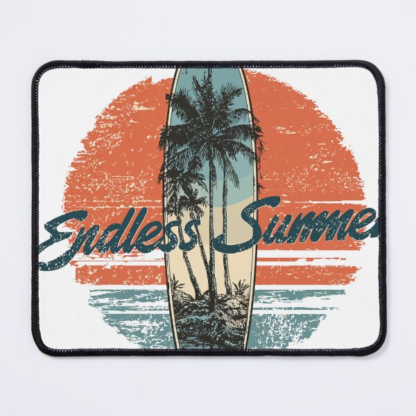 Item preview, Endless Summer Surfboard T-shirt & Beach Accessories - Vintage Tropical Vibes designed and sold by DConcept.