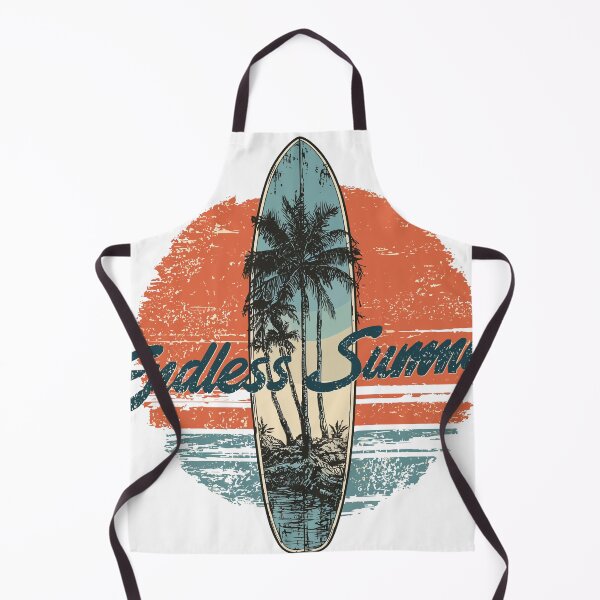 Item preview, Endless Summer Surfboard T-shirt & Beach Accessories - Vintage Tropical Vibes designed and sold by DConcept.