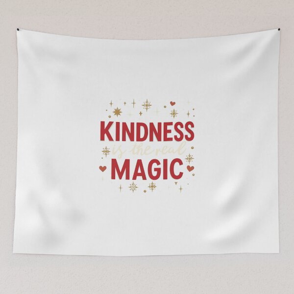 Item preview, Kindness Is the Real Magic – Christmas Quote Typography Design designed and sold by Graphic Therapist.