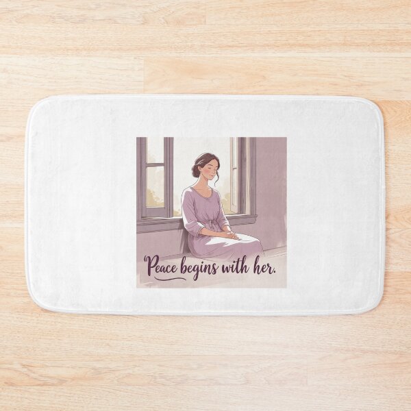 Item preview, Peace Begins With Her calm woman designed and sold by SloganSauce.