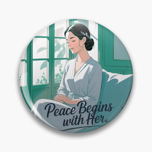 Item preview, Peace Begins With Her traditional femininity designed and sold by SloganSauce.