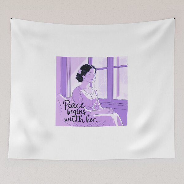 Item preview, Peace Begins With Her homemaker energy designed and sold by SloganSauce.