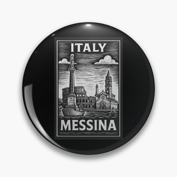Item preview, Messina Italy Linocut Style  designed and sold by Thistle-TShop.